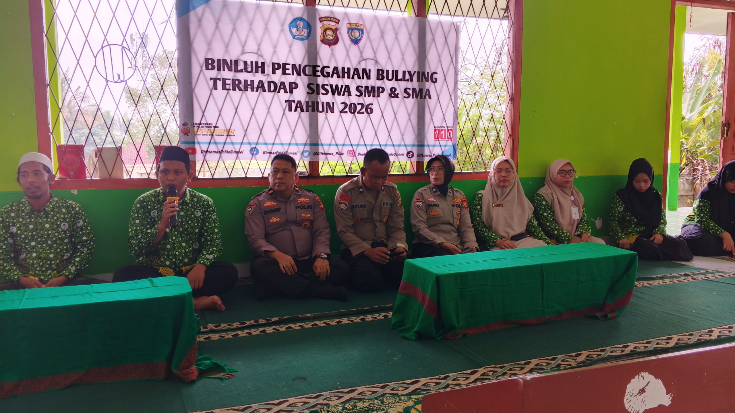 Penyuluhan Pencegahan Bullying di Pesantren SMB dari Polda Sumsel